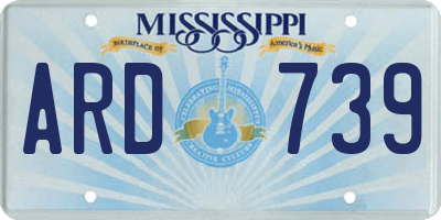 MS license plate ARD739
