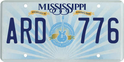MS license plate ARD776