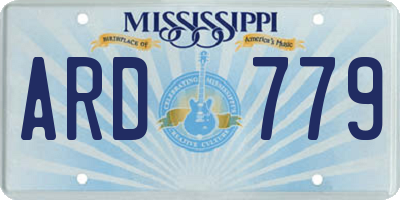 MS license plate ARD779