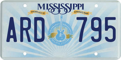 MS license plate ARD795