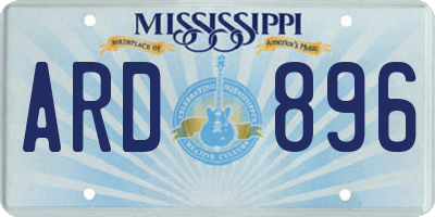MS license plate ARD896