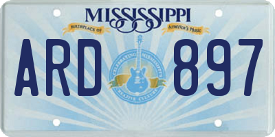 MS license plate ARD897