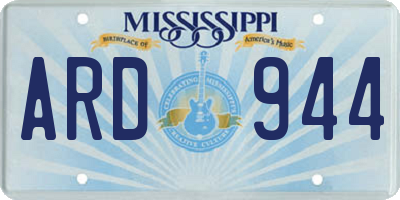 MS license plate ARD944