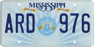 MS license plate ARD976