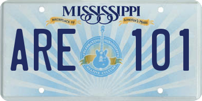 MS license plate ARE101