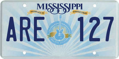 MS license plate ARE127