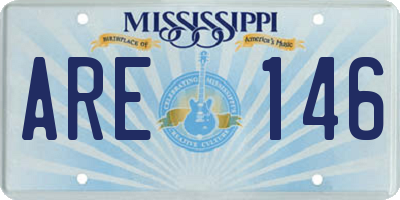 MS license plate ARE146