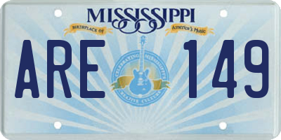 MS license plate ARE149