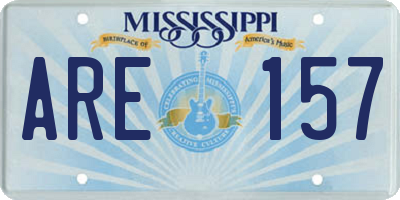 MS license plate ARE157