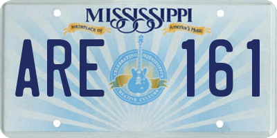 MS license plate ARE161