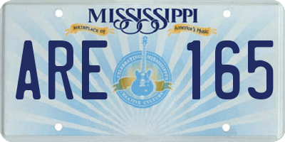 MS license plate ARE165