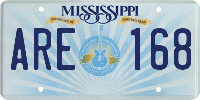 MS license plate ARE168