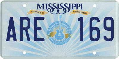 MS license plate ARE169
