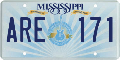 MS license plate ARE171