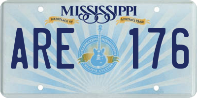 MS license plate ARE176
