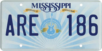 MS license plate ARE186