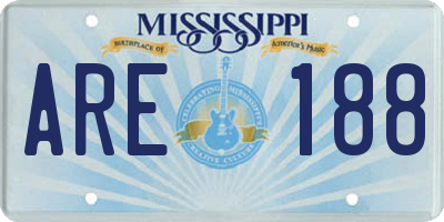 MS license plate ARE188