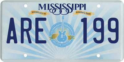 MS license plate ARE199