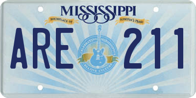 MS license plate ARE211