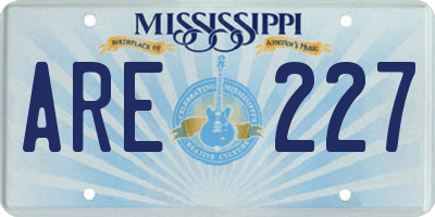MS license plate ARE227