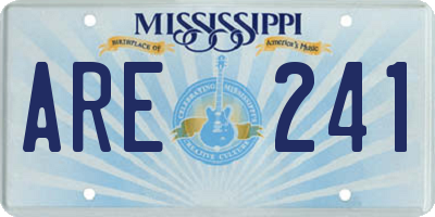 MS license plate ARE241