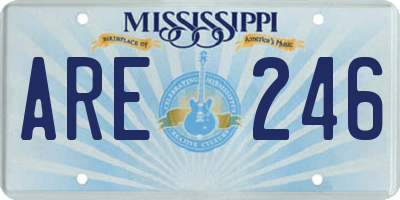 MS license plate ARE246