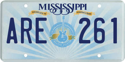 MS license plate ARE261