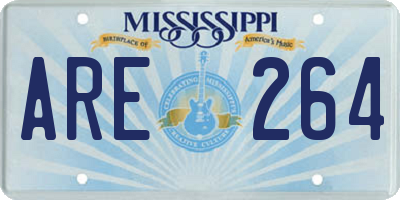 MS license plate ARE264