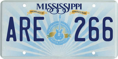 MS license plate ARE266