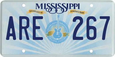 MS license plate ARE267