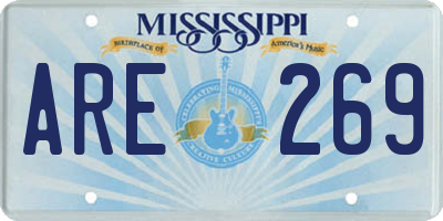 MS license plate ARE269