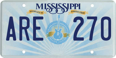MS license plate ARE270
