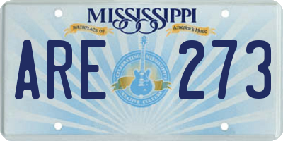 MS license plate ARE273