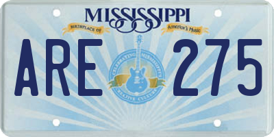 MS license plate ARE275