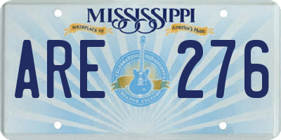 MS license plate ARE276