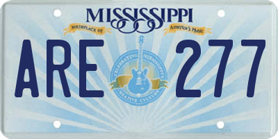 MS license plate ARE277