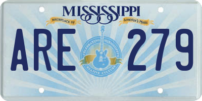 MS license plate ARE279