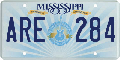 MS license plate ARE284