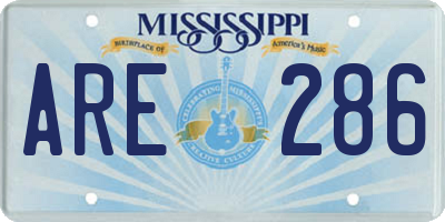 MS license plate ARE286
