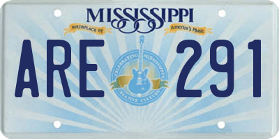 MS license plate ARE291