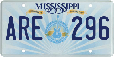MS license plate ARE296