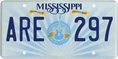 MS license plate ARE297