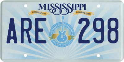MS license plate ARE298