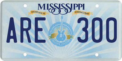 MS license plate ARE300