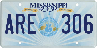 MS license plate ARE306