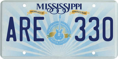 MS license plate ARE330