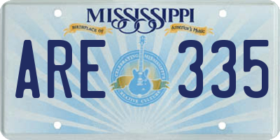 MS license plate ARE335