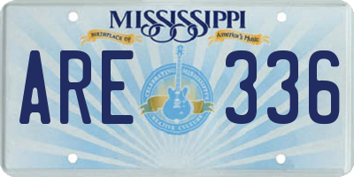 MS license plate ARE336