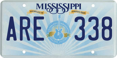 MS license plate ARE338