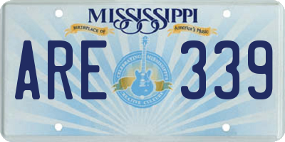 MS license plate ARE339